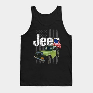 Willys-Overland Truck Jeepcar JEEP Flag Tank Top